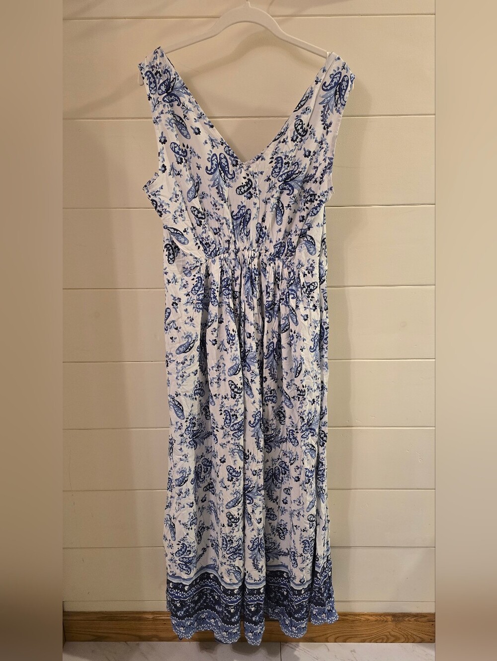Lucky Brand Blue & White Paisley Maxi Dress - Picture 4 of 6